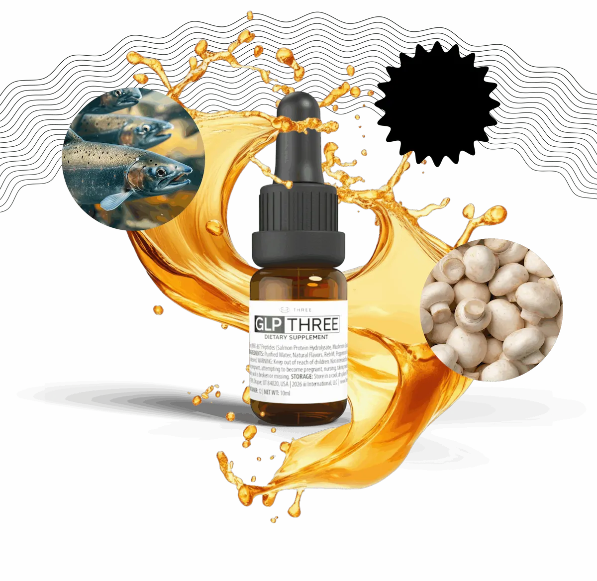 GLP THREE™ weight management and metabolic support supplement with MBC-267™ peptides