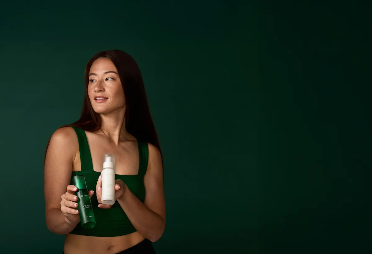 Visage Pure Cleanse gentle facial cleanser and Radiant Toner skincare routine